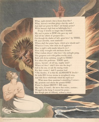 Pensamientos Nocturnos de Young, Página 80, El Trueno Si en Eso Habita el Todopoderoso de William Blake